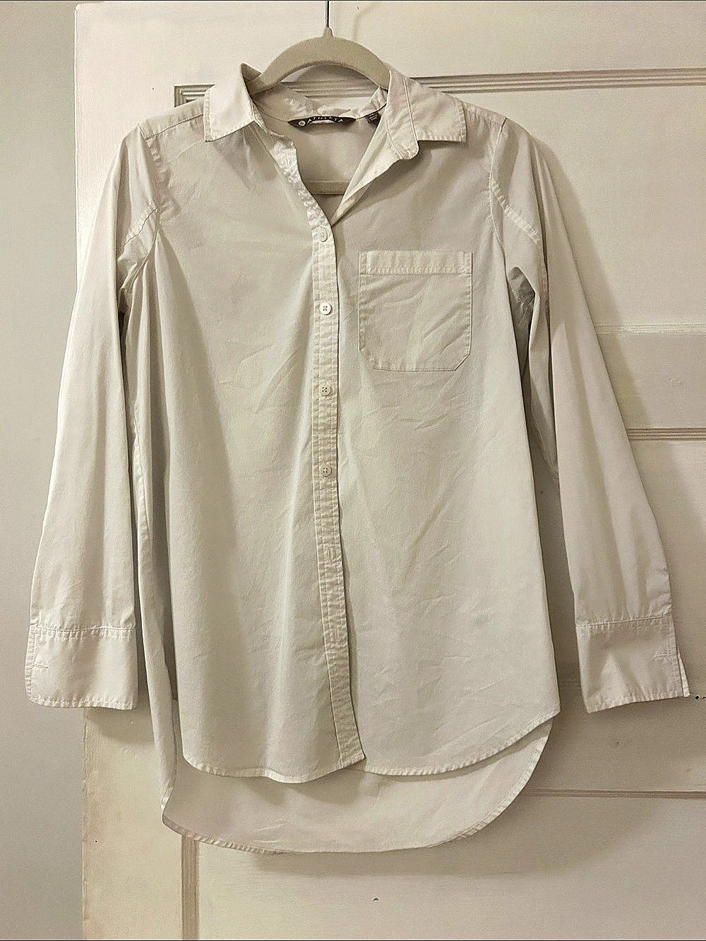 Athleta Long and Lean Passage Shirt Button Down White XS